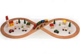 Bigjigs Wooden Railway - Figure of Eight Train Set